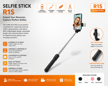 Global Loop Energy Pakistan, GLEPK, r1s wireless selfie stick with tripod, selfie stick with tripod, wireless selfie stick – GLEPK mobile accessory | Focus Keywords: r1s wireless selfie stick with tripod, selfie stick with tripod, wireless selfie stick