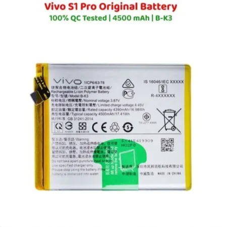 Vivo BK3 replacement battery for S1 Pro